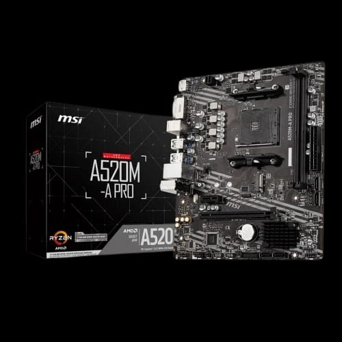 msi a520m a pro am4 amd micro atx motherboard