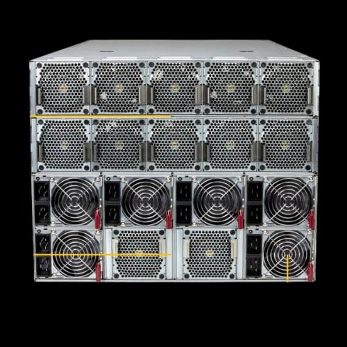 nvidia hgx b200 8 gpu superserver backside