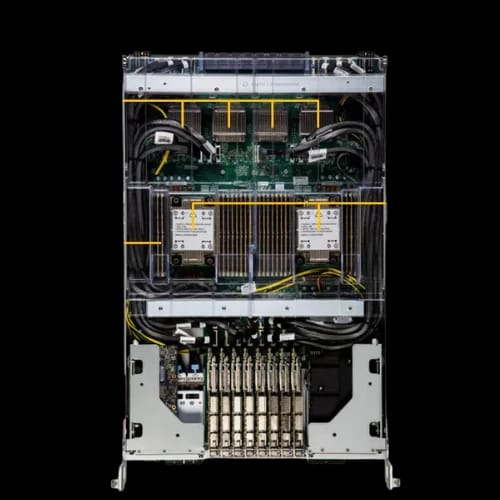 nvidia hgx b200 8 gpu superserver upper side