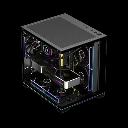 pc power darkion infinity bk gaming casing top