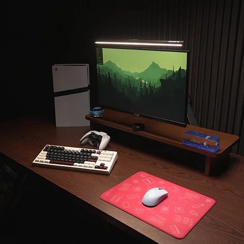 pcb base v2 red mouse pad full gaming setup