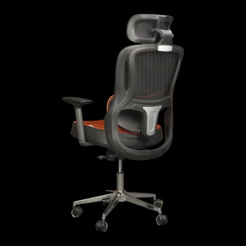 pcb ergo ease chair black orange left back view