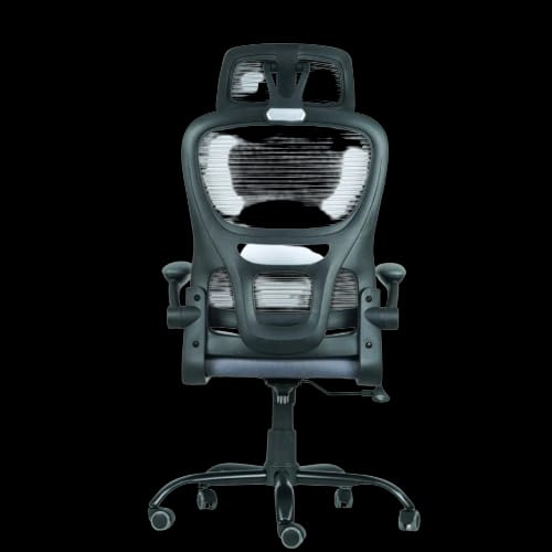 pcb flex pro chair black and grafitte back view