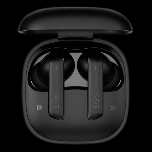 qcy melobuds earbuds black in box