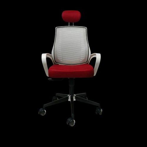 red and white mesh office chair 1