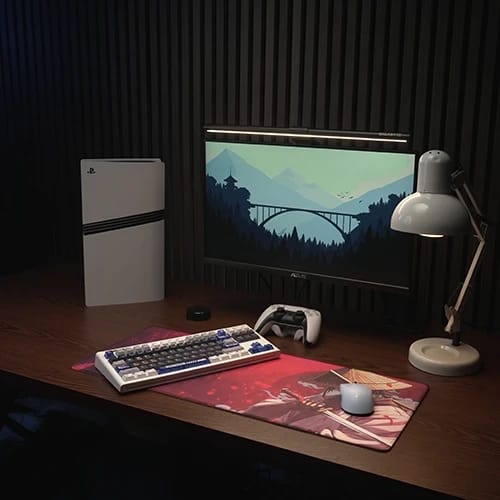red samurai mouse pad gaming full setup