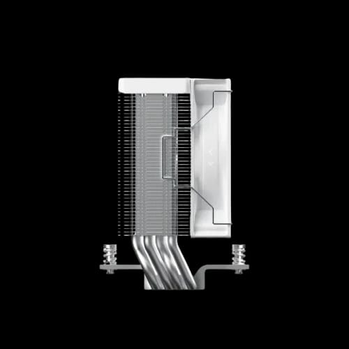 side view of heatsink and pipes