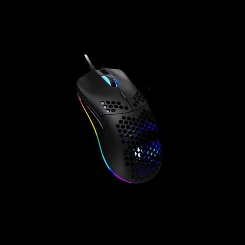 tecware exo plus rgb gaming mouse angled