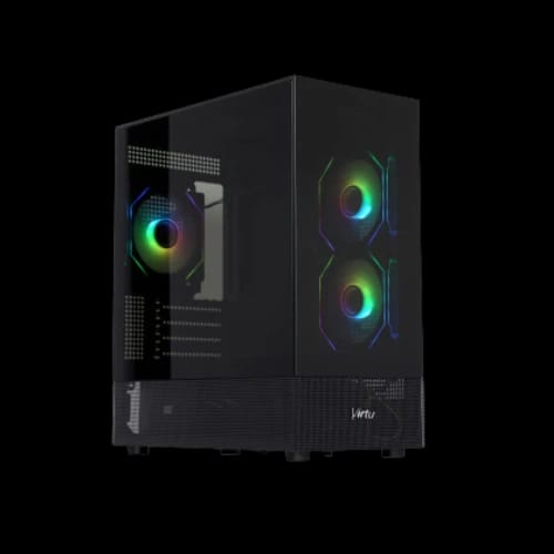virtu h50w gold gaming case black