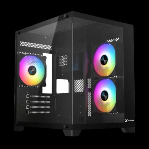 xtreme s270b argb mid tower casing with 5 argb fan