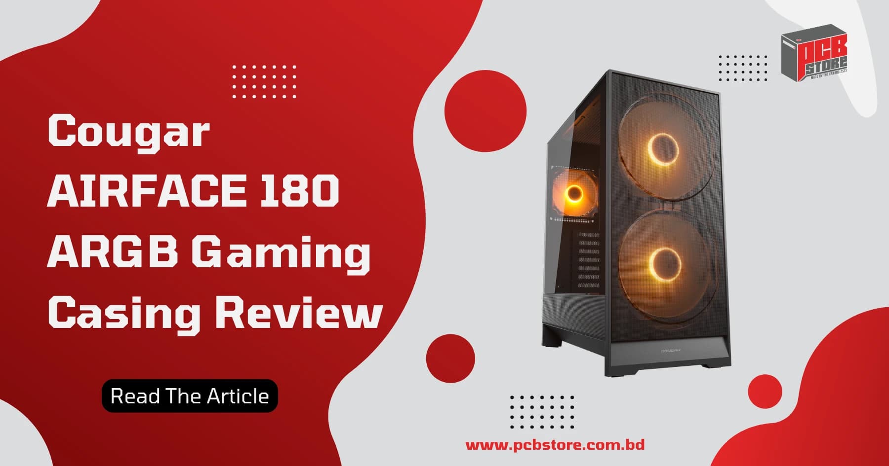 Cougar AIRFACE 180 ARGB ATX Mid Tower Gaming Casing Review