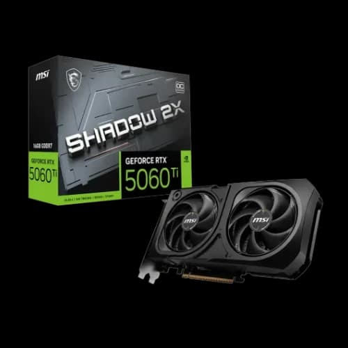 MSI GeForce RTX 5060 Ti 16G SHADOW 2X OC PLUS 16GB GDDR7 Graphics Card