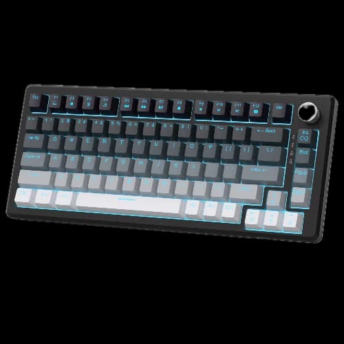 MageGee MK-STAR75 Black Grey Gradient Wired Mechanical Keyboard Red Switch