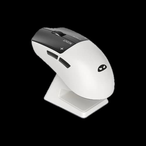 MageGee Scout Tri-mode Wireless Gaming Mouse with Charging Dock - Black and White