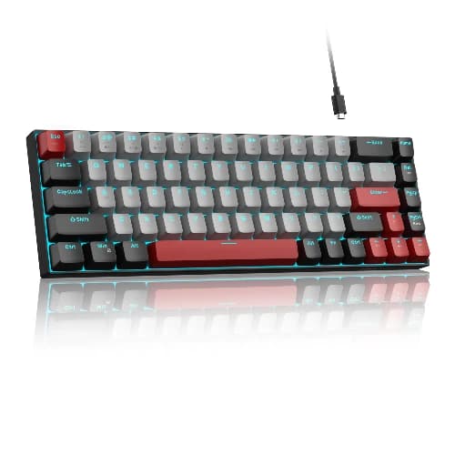 MageGee MK-BOX Gray Black Wired Mechanical Keyboard Red Switch