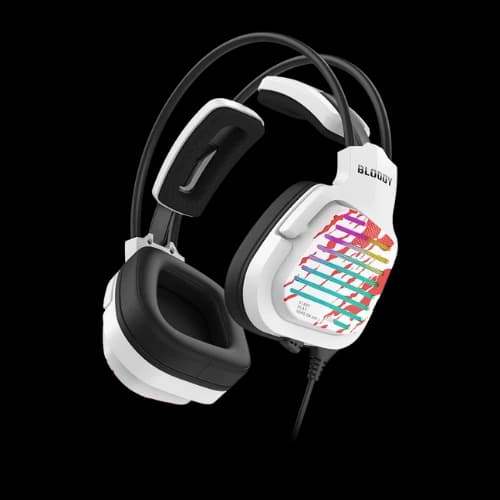 A4TECH Bloody G565 RGB Backlight USB Gaming Headphone (Energy White)