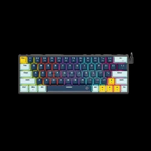 FANTECH ATOM 63 MK874V2 MORI EDITION MECHANICAL GAMING KEYBOARD, White Blue