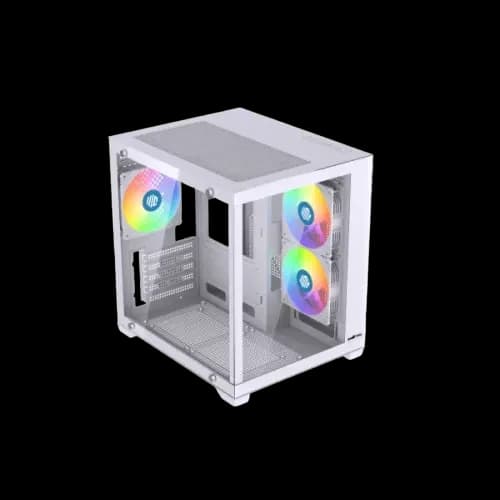 Maxcool Inferno MC5 Micro ATX Gaming Case with 5x ARGB Fan (White)