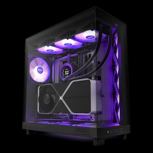 NZXT H6 Flow RGB Compact Dual-Chamber Mid-Tower Airflow Case (Black)
