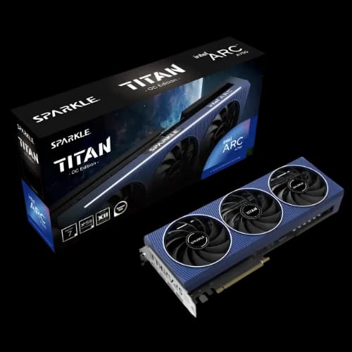SPARKLE Intel Arc A750 8GB DDR6 TITAN OC Edition Triple Fan Graphics Card (Blue)