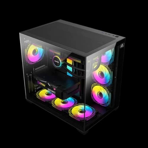 T-Wolf City Ranger X7 ARGB Mid-Tower ATX Gaming Casing (Black)