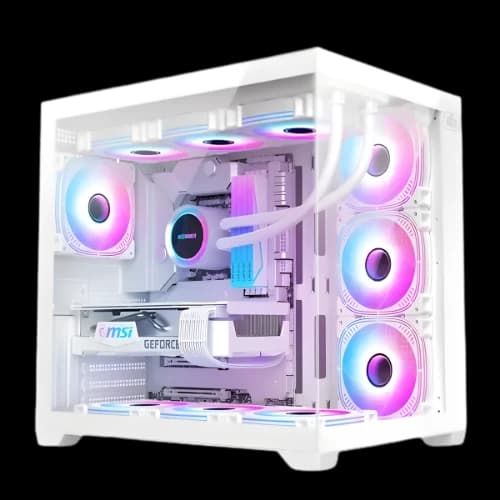 T-Wolf City Ranger X7 ARGB Mid-Tower ATX Gaming Casing (White)