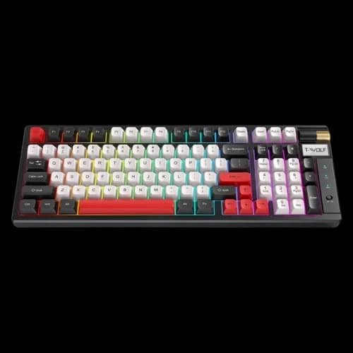T-Wolf T70 Tri Mode RGB Mechanical Gaming Keyboard (Red Switch)