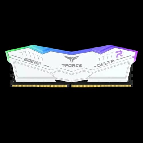 TEAM T-FORCE DELTA 16GB DDR5 6000MHz CL38 RGB Desktop RAM (White)
