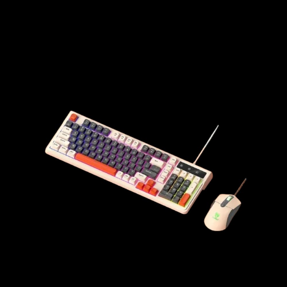 T-Wolf TF330 Wired Mechanical Feeling Gaming Keyboard and Mouse Combo (Mixed Color)