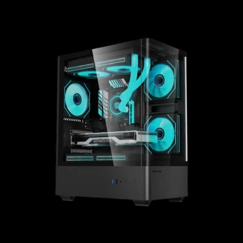 VALUE TOP NUBIA 20F5-MI MICRO ATX GAMING Casing WITH 5 x ARGB FAN (Black)