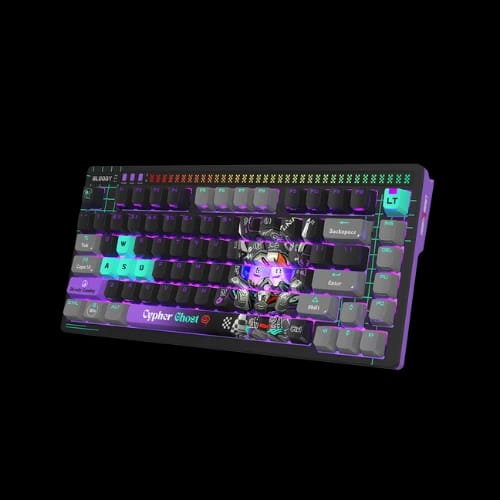 a4tech bloody at75 rgb wired mechanical gaming keyboard cypher ghostright angle