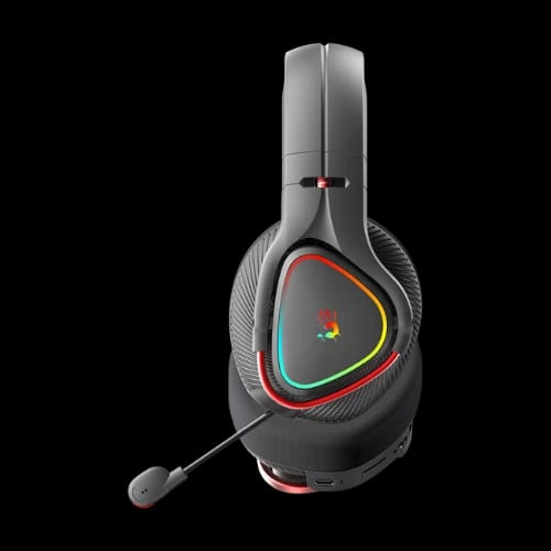 a4tech bloody mr720 rgb wireless gaming headphone blackleft view