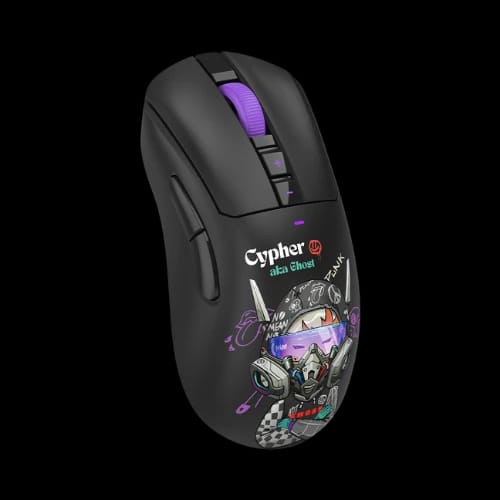 a4tech bloody r73 pro dual mode wireless gaming mouse cypher ghostleft side top view