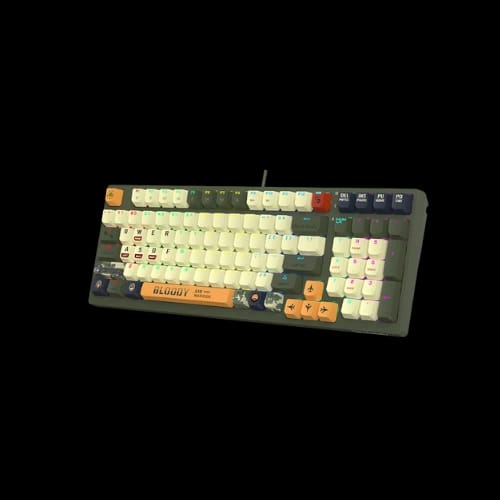 a4tech bloody s98 blms red switch rgb mechanical keyboard aviator front side