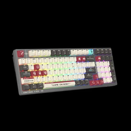 a4tech bloody ws98 tri mode wireless rgb mechanical keyboard pixel redleft angle