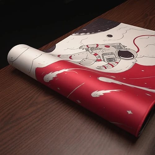 adrift space mouse pad mat showing flexible build 1