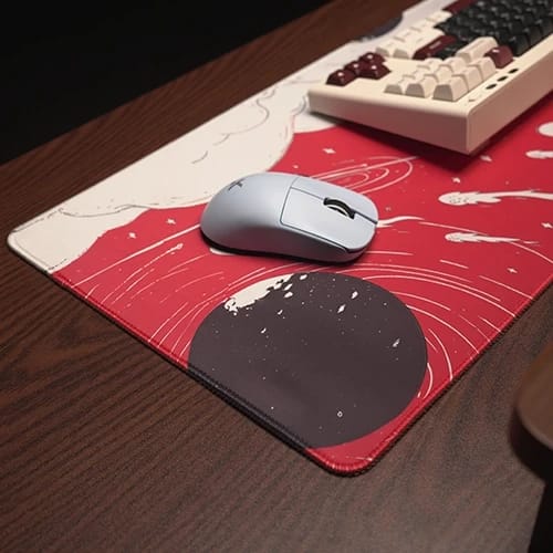 adrift space mouse pad with keboard and mouse