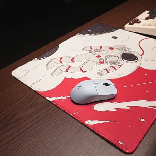 adrift space mouse pad with keyboard and mouse