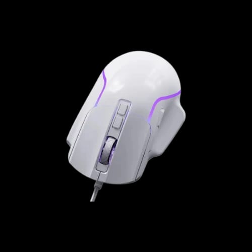 ajazz aj039 v2 wired gaming mouse white left side