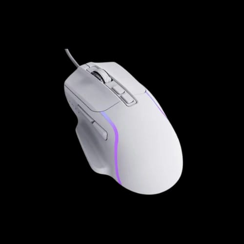 ajazz aj039 v2 wired gaming mouse white upper side