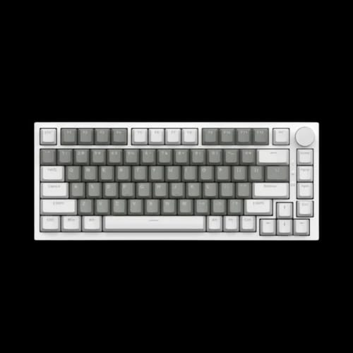 ajazz ak820 75 gray white mechanical keyboard yellow switch