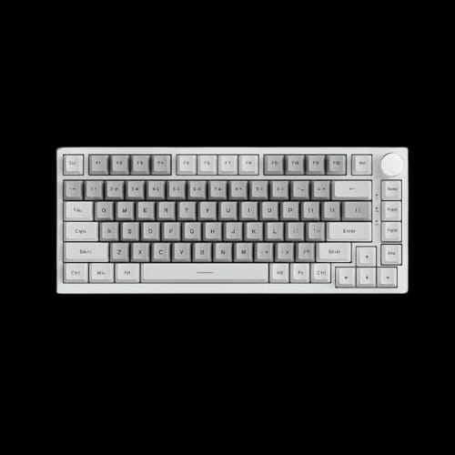 ajazz ak820 75 white gray mechanical keyboard moon switch