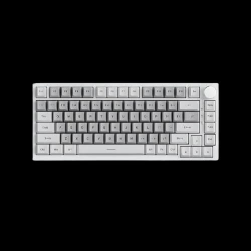 ajazz ak820 75 wired rgb hot swap mechanical keyboard white gray