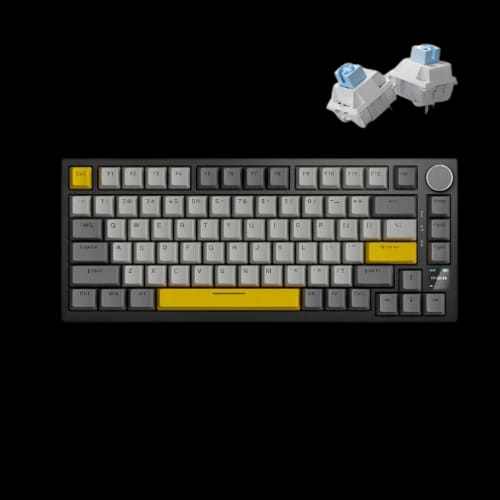 ajazz ak820 tri mode rgb hot swap side print gr mechanical keyboard
