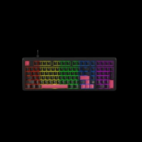 ajazz ak980 wired rainbow hot swap mechanical keyboard black red with rgb