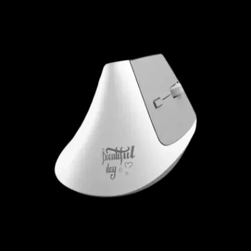 ajazz i300 dual mode wireless ergonomic mouse white