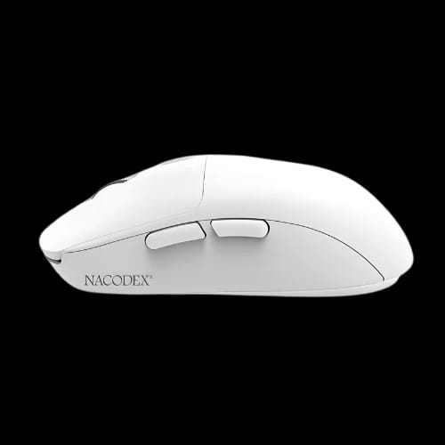 ajazz nj07 tri mode lightweight gaming mousewhiteleft button