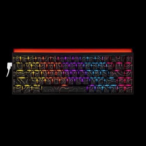 ajazz nk68 wired rgb hot swappable mechanical keyboard rgb