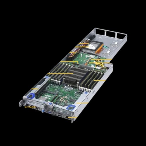 amd epyc 8 node rack server component view