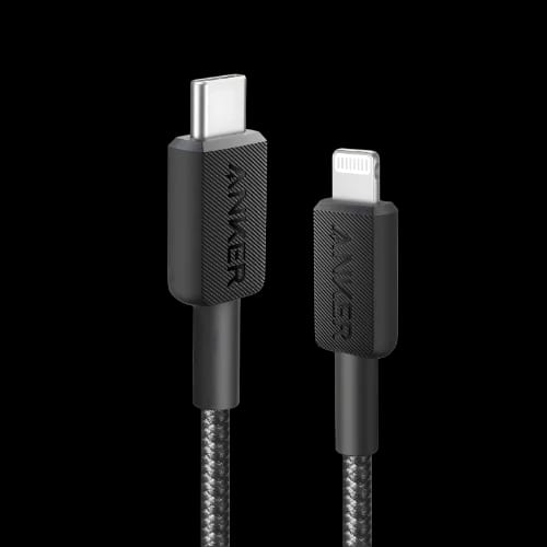 anker 310 usb c to lightning 3ft braided cable black main